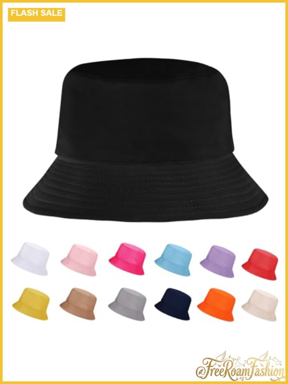 Womens Cotton Bucket Hat UPF 50+ Sun Protection Foldable Beach Cap